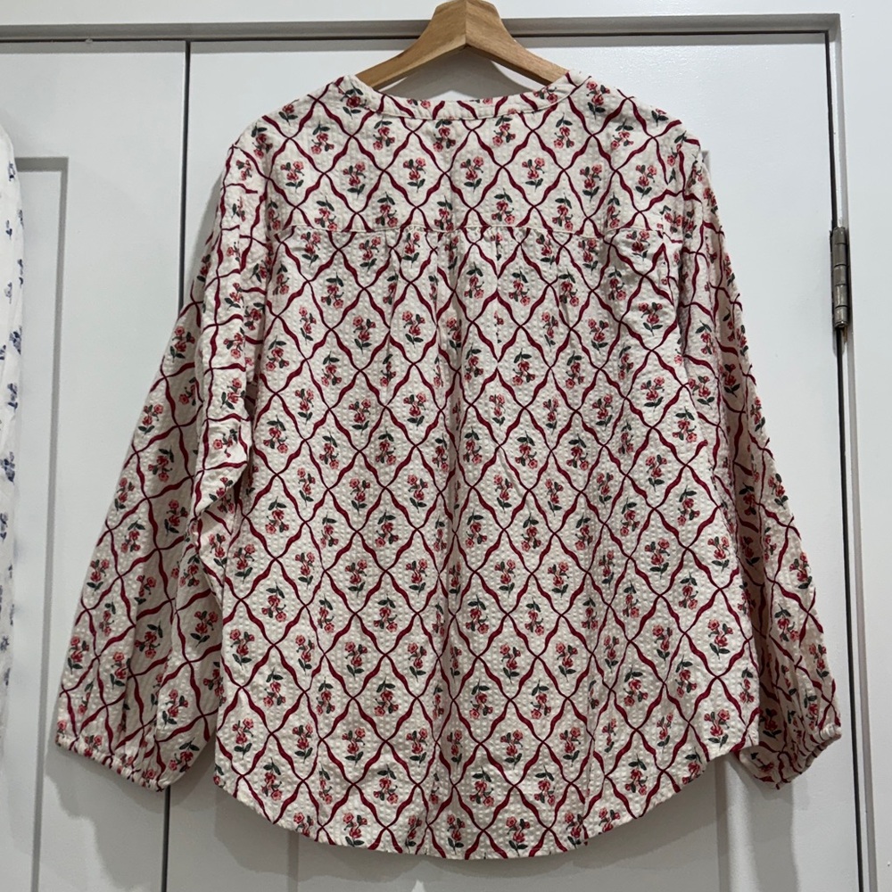 NWT! ✨🌹 Lucky Brand Floral Printed Button Up Peasant Blouse - Picture 6 of 6